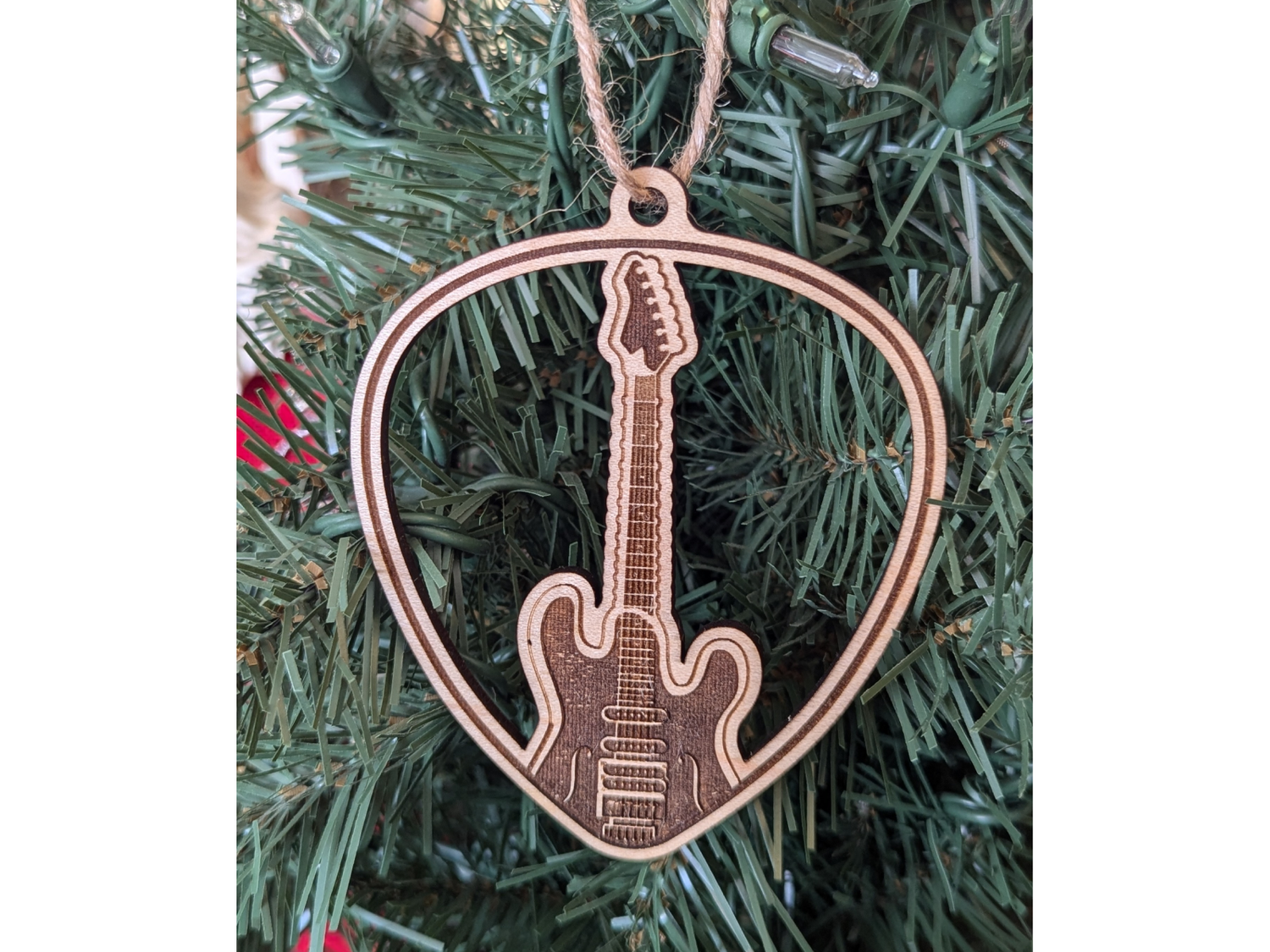 Guitar in Pick Ornament