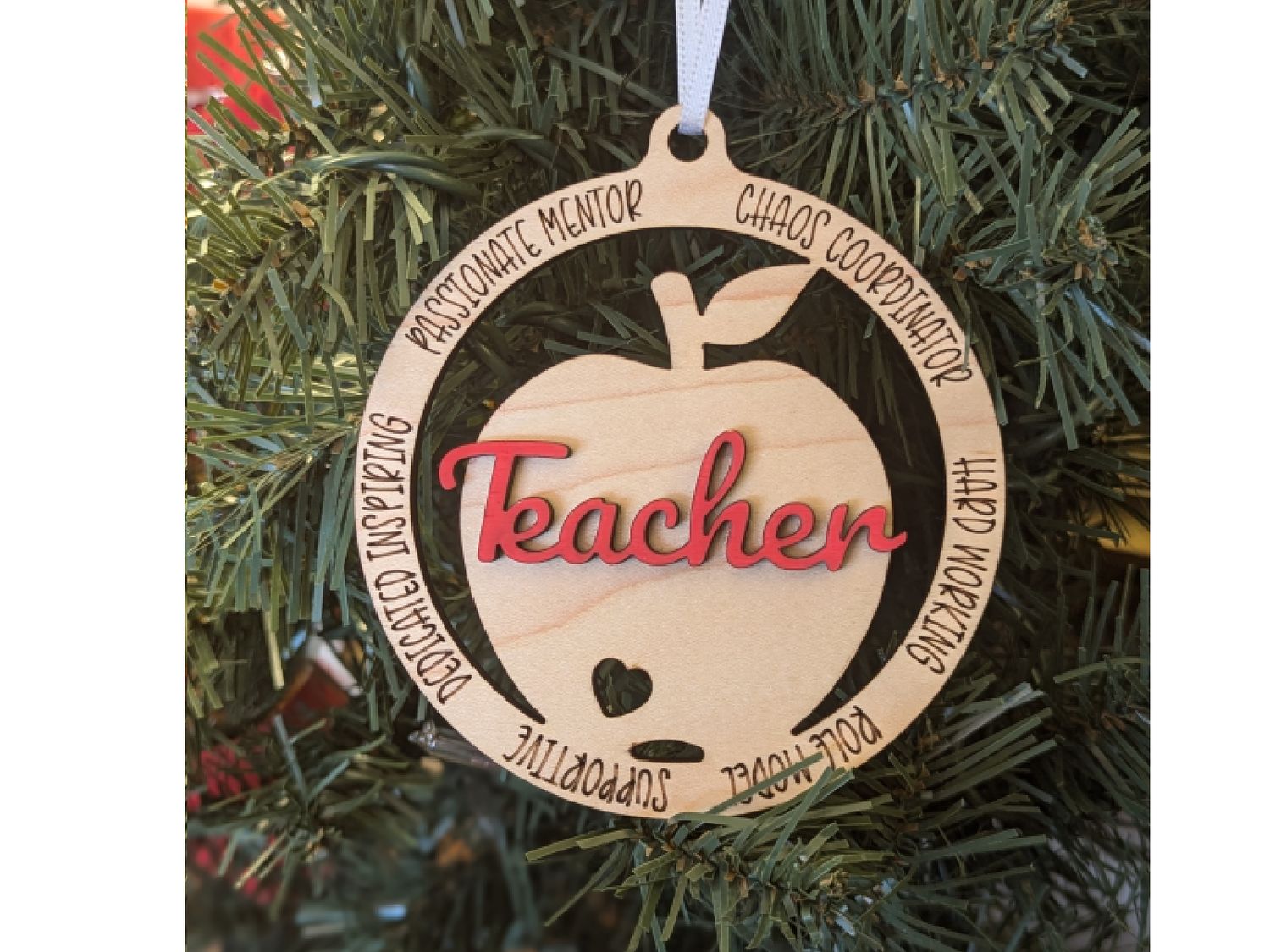 Teacher Apple Ornament
