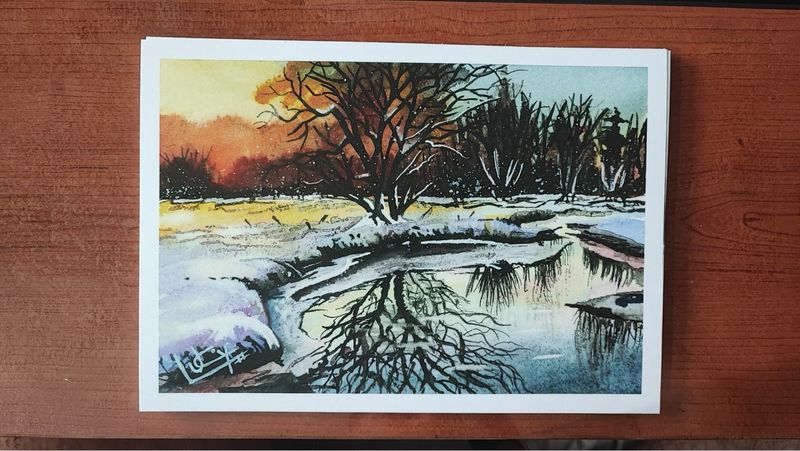Lámina paisaje acuarela A5
