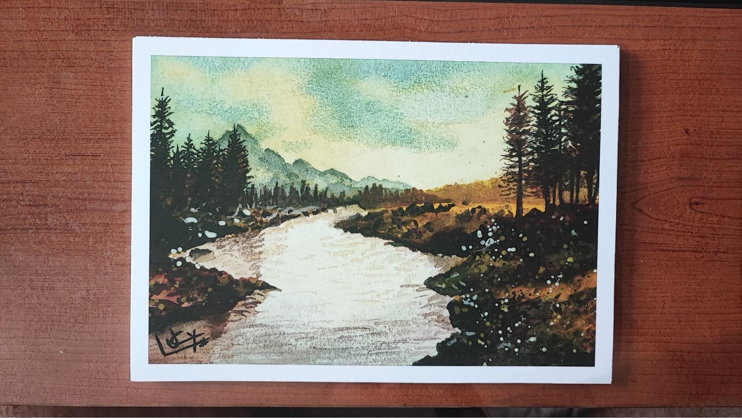 Lámina paisaje acuarela A5