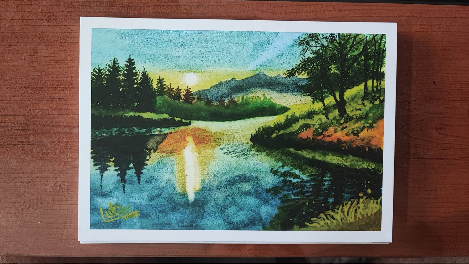 Lámina paisaje acuarela A5