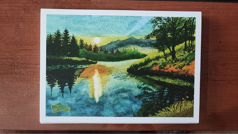 Lámina paisaje acuarela A5
