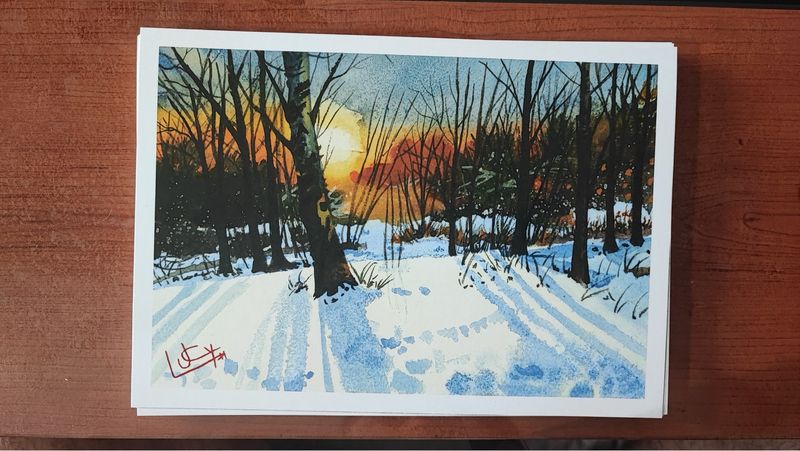 Lámina paisaje acuarela A5