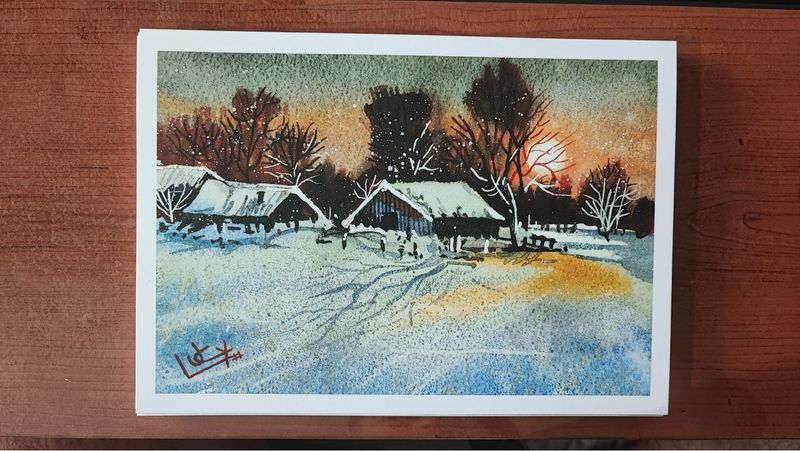 Lámina paisaje acuarela A5