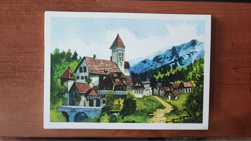 Lámina paisaje acuarela A5