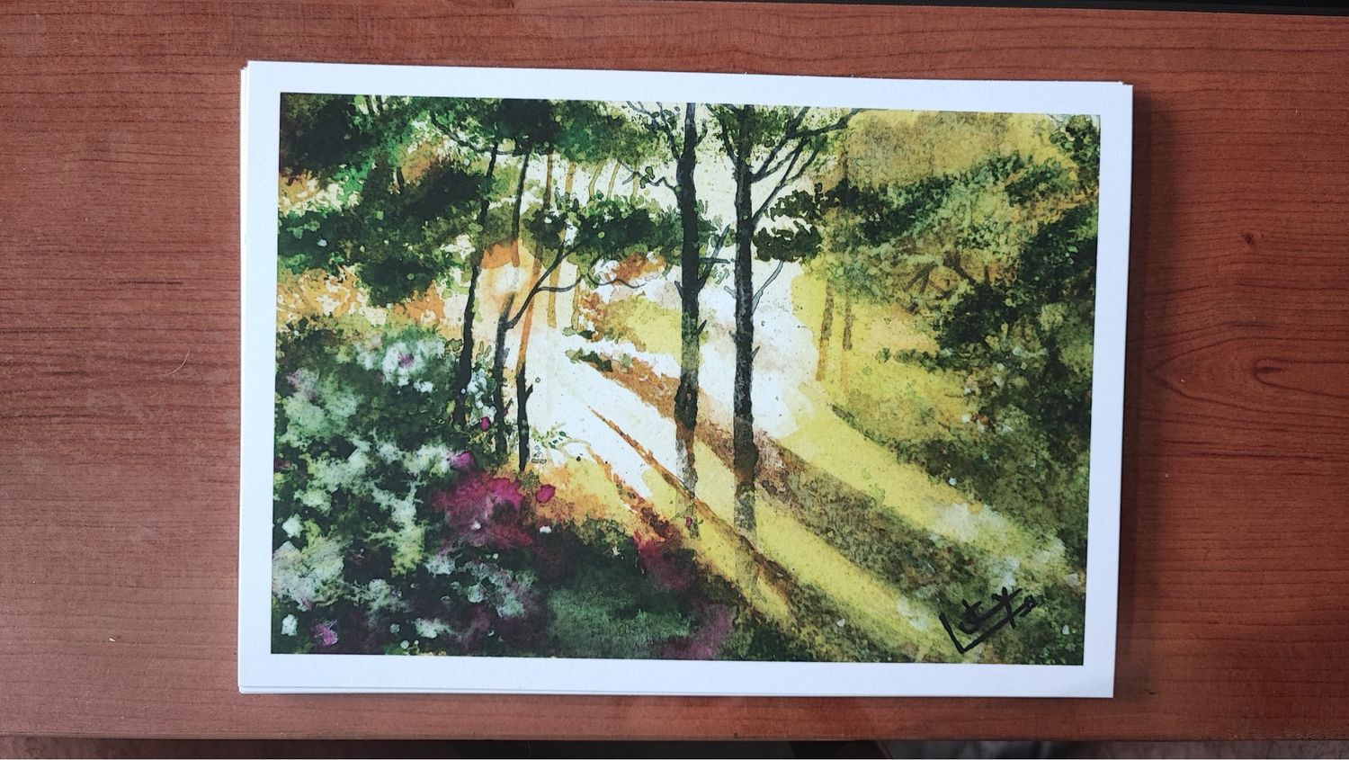 Lámina paisaje acuarela A5