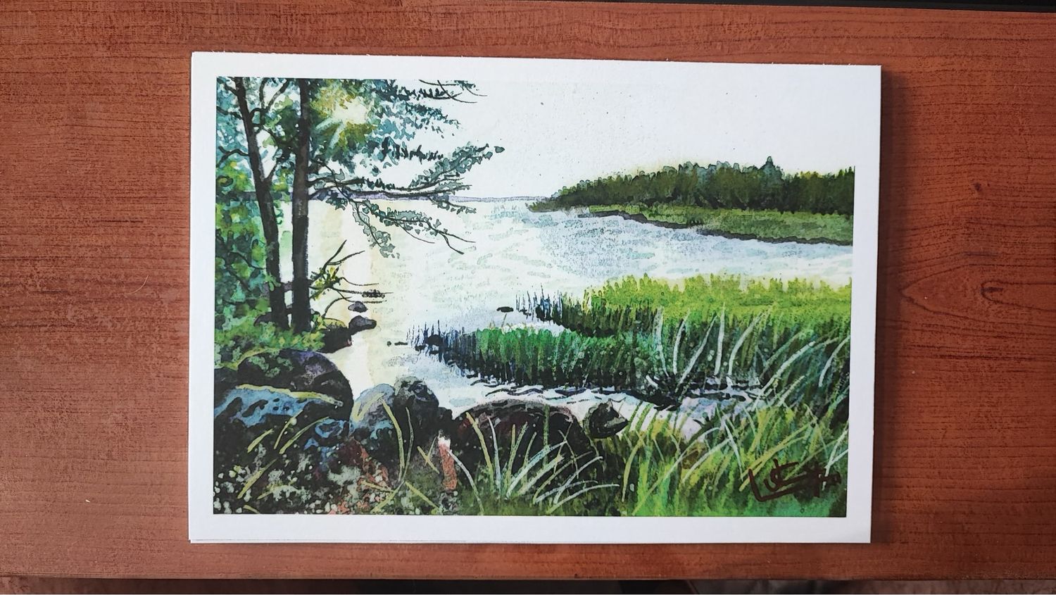 Lámina paisaje acuarela A5
