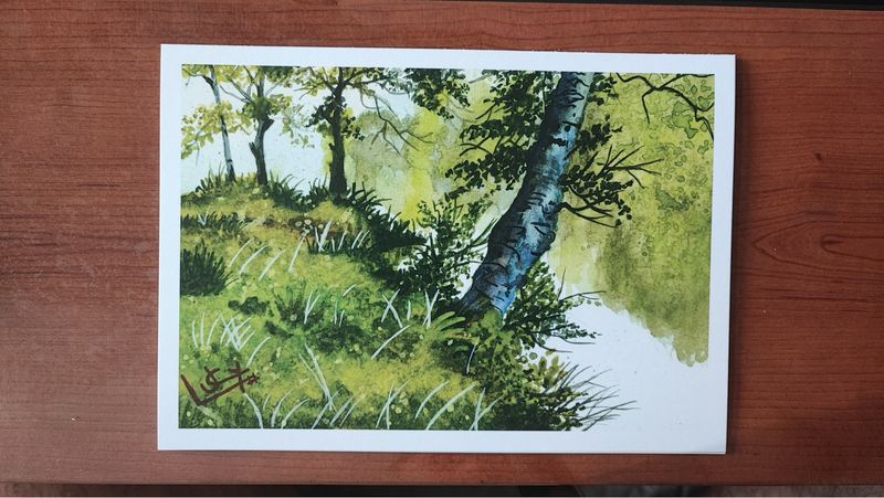 Lámina paisaje acuarela A5