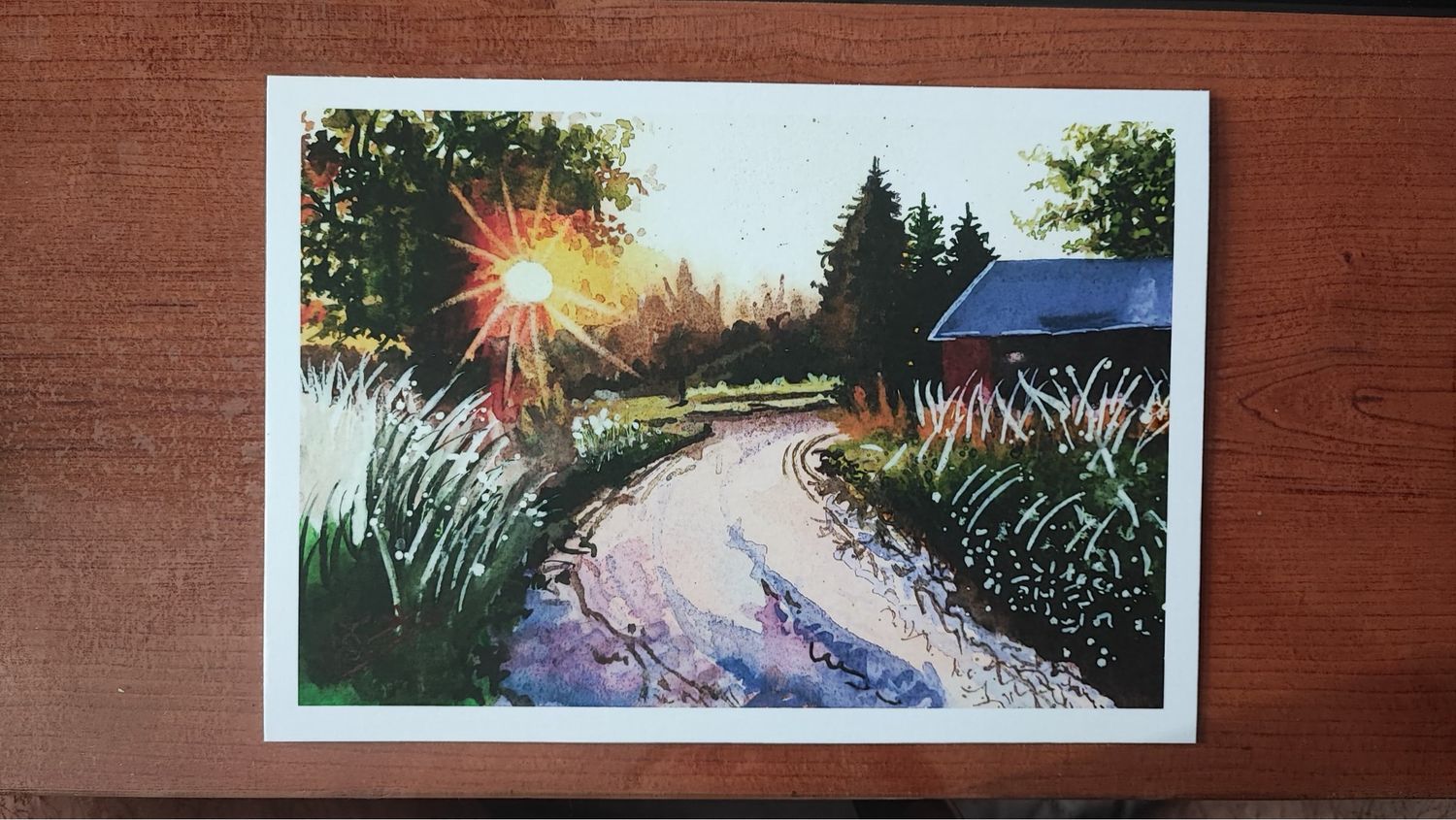 Lámina paisaje acuarela A5