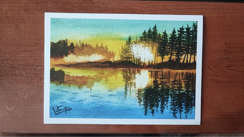 Lámina paisaje acuarela A5