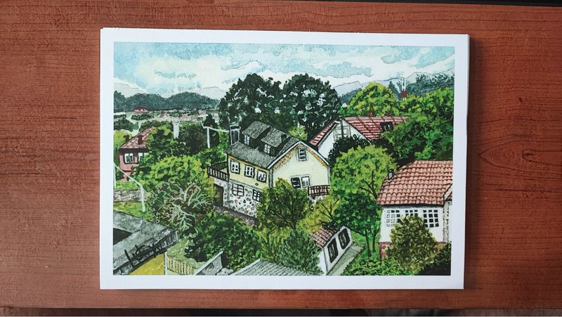Lámina paisaje acuarela A5