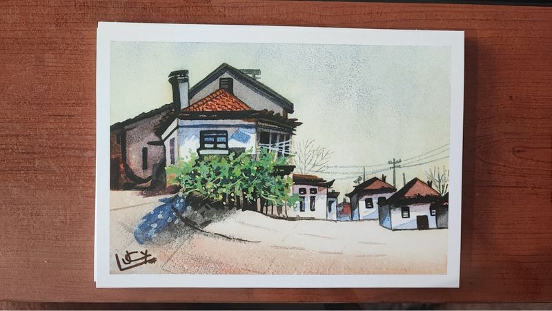 Lámina paisaje acuarela A5
