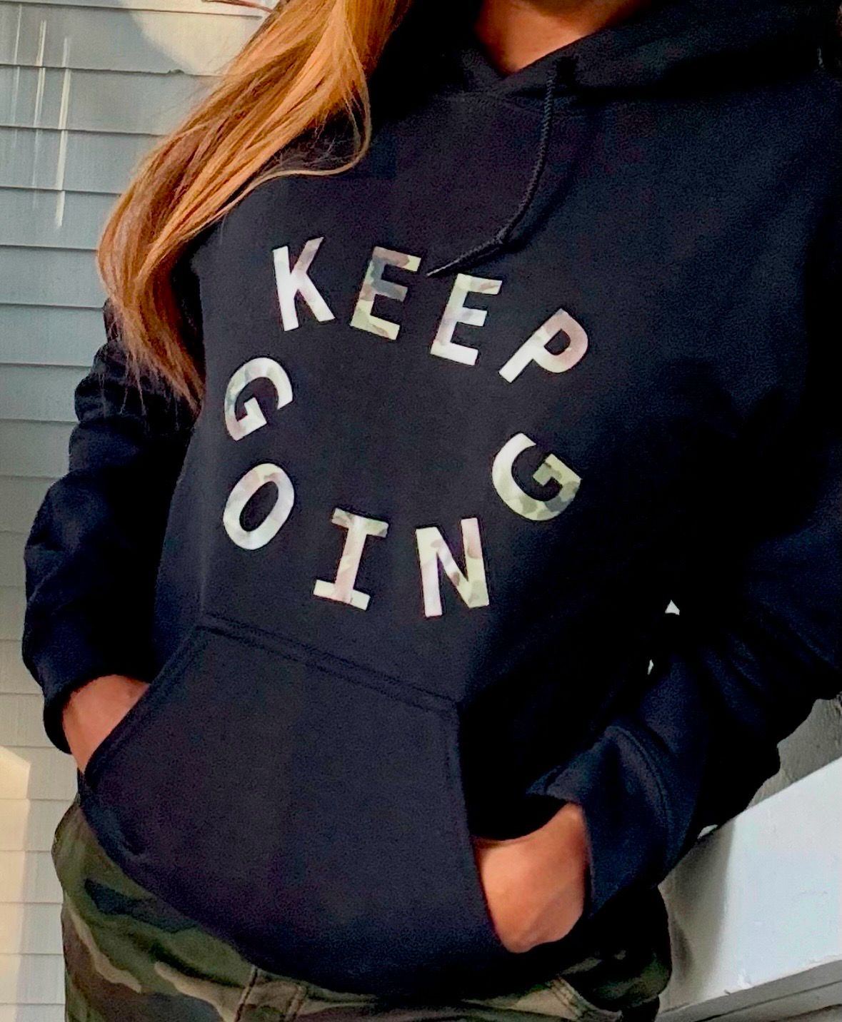 Black Keep Going Hoodie (Unisex)