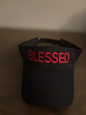 Embroidered Black/Red Blessed Visor