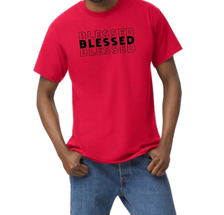 Red/ Black Blessed Matching Hat And T-shirt (Unisex)