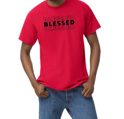 Red/ Black Blessed Matching Hat And T-shirt (Unisex)