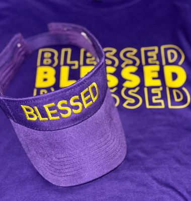 Purple\Yellow Blessed Hat And T-shirt (Unisex)