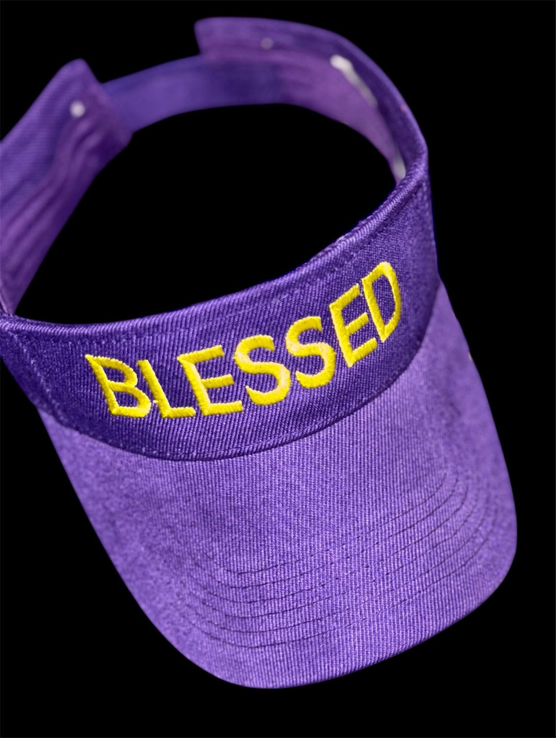 Embroidered Purple/Yellow Blessed Visor