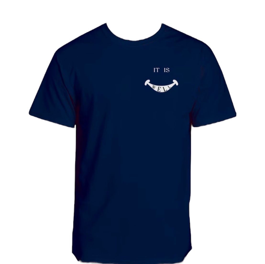 Navy Blue It Is Well T-Shirt(Unisex)