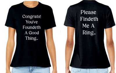 Women’s Black/White Good Thing T-Shirts Front/Back (Unisex)