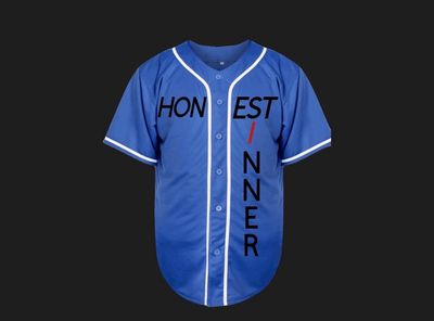 Blue/Black/White Honest Sinner Baseball Jersey