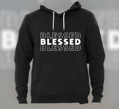 Black/White Triple Blessed Hoodie