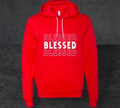Red/White Triple Blessed Hoodie