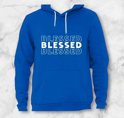 Blue Triple Blessed Hoodie