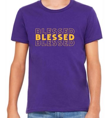Kids Purple Triple Blessed T-Shirt