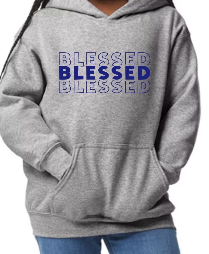 Kids Gray Triple Blessed Hoodie