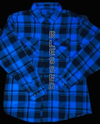 Men’s Blue/Black Blessed Flannel