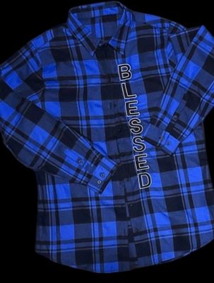 Women’s Blue/Black Blessed Flannel