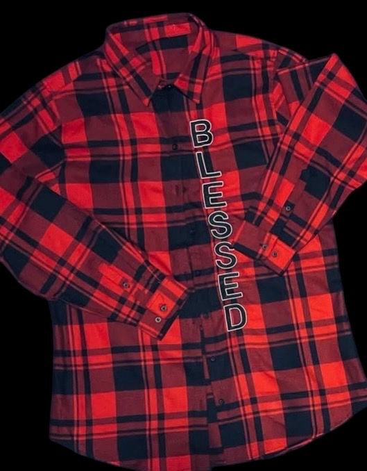 Women’s Red/Black Blessed Flannel