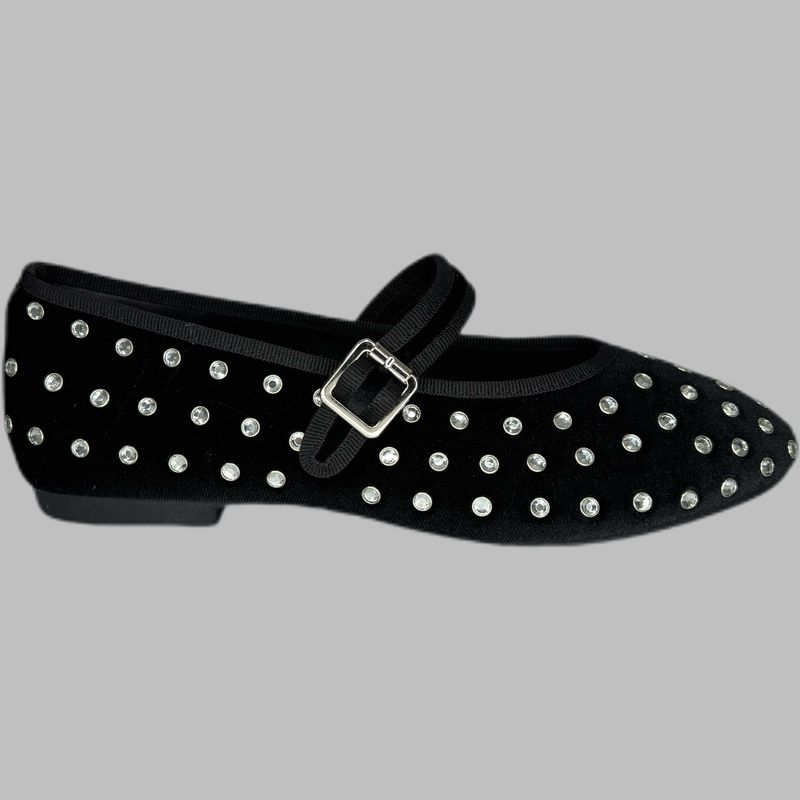 Velvet ballet flats