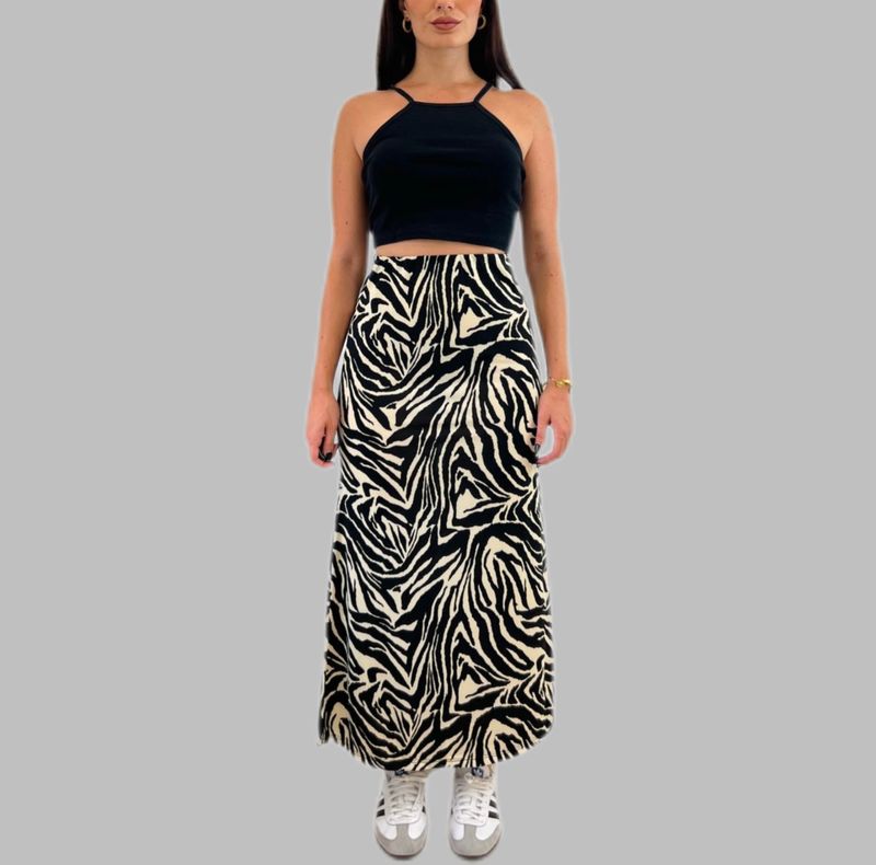 Zebra print skirt