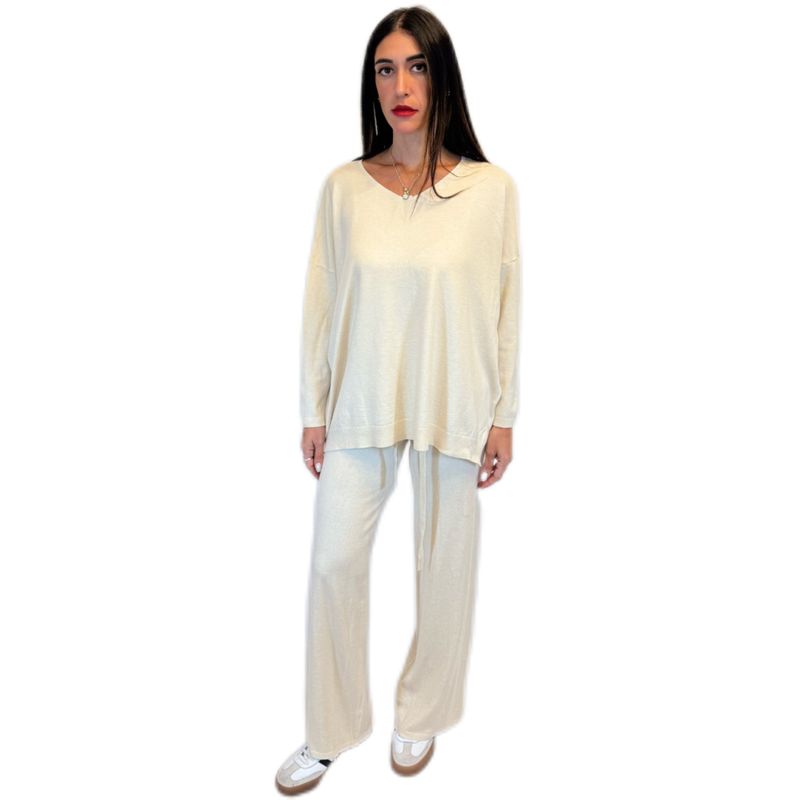 Set sweater with V-neck