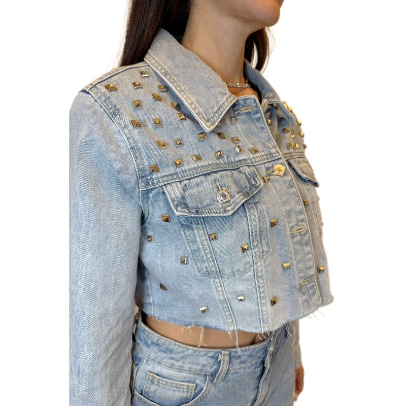 Giacca corta in denim
