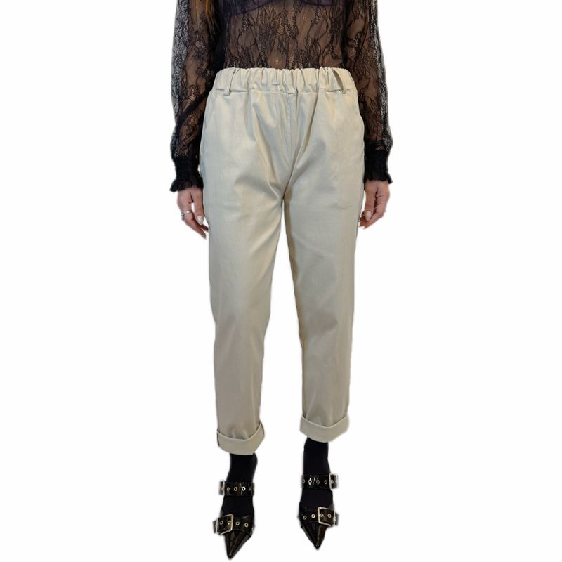 Pantalone Beige in Cotone