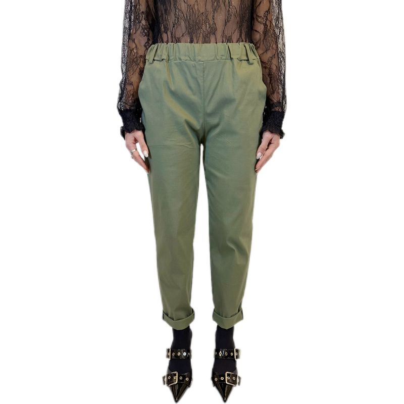 Pantalone Verde Militare in Cotone