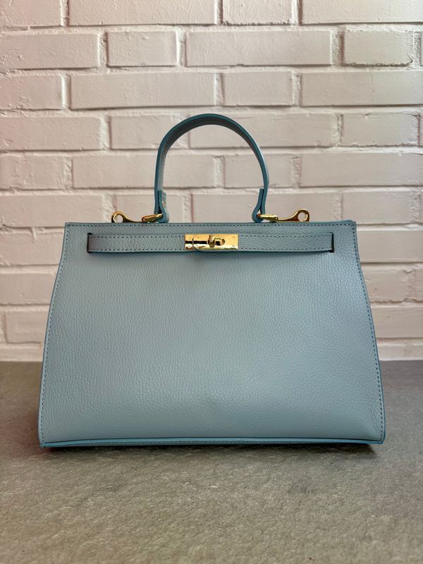 Borsa Kelly grande CELESTE