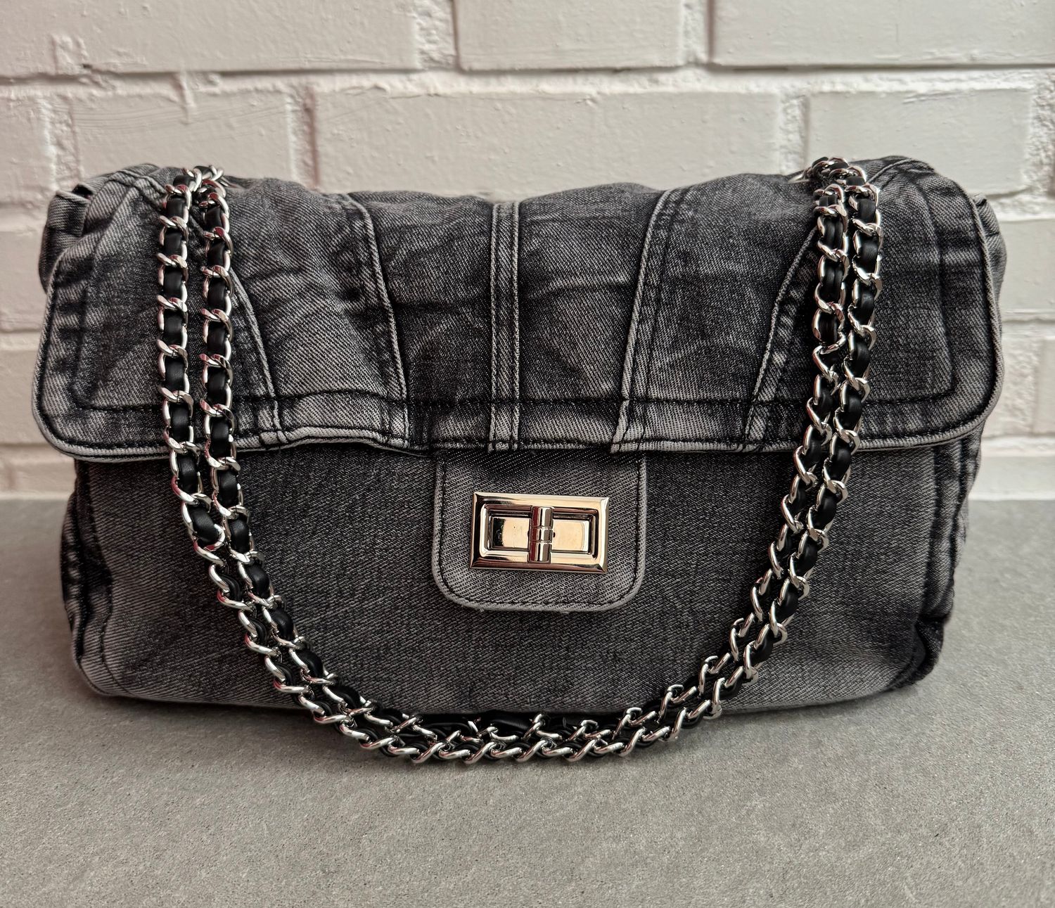 Borsa in Denim di cotone