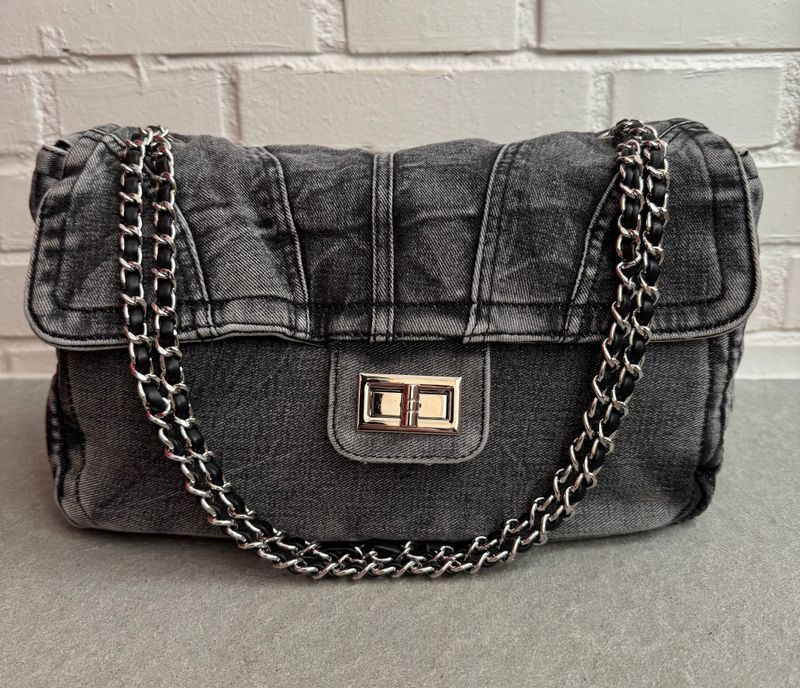 Borsa in Denim di cotone