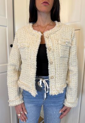 Blazer bianco/oro