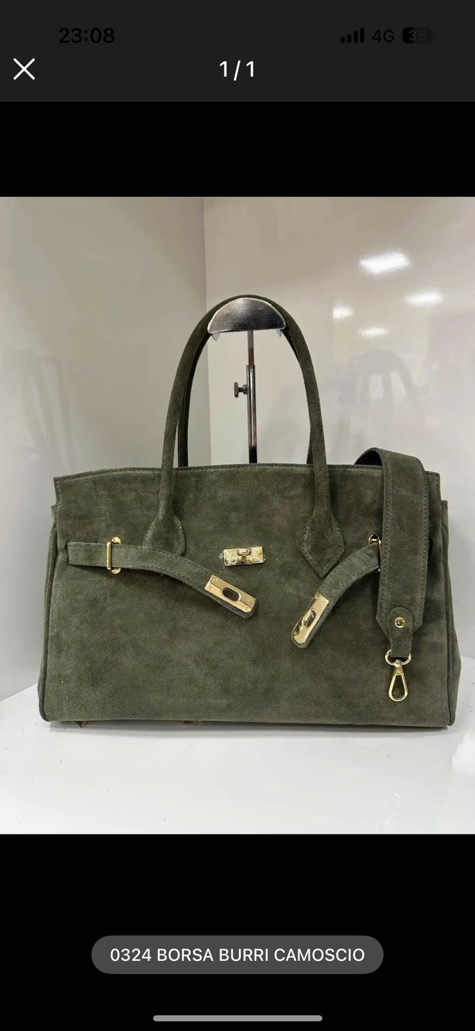 JOLIE PELLE SUÉDE VERDE OLIVA