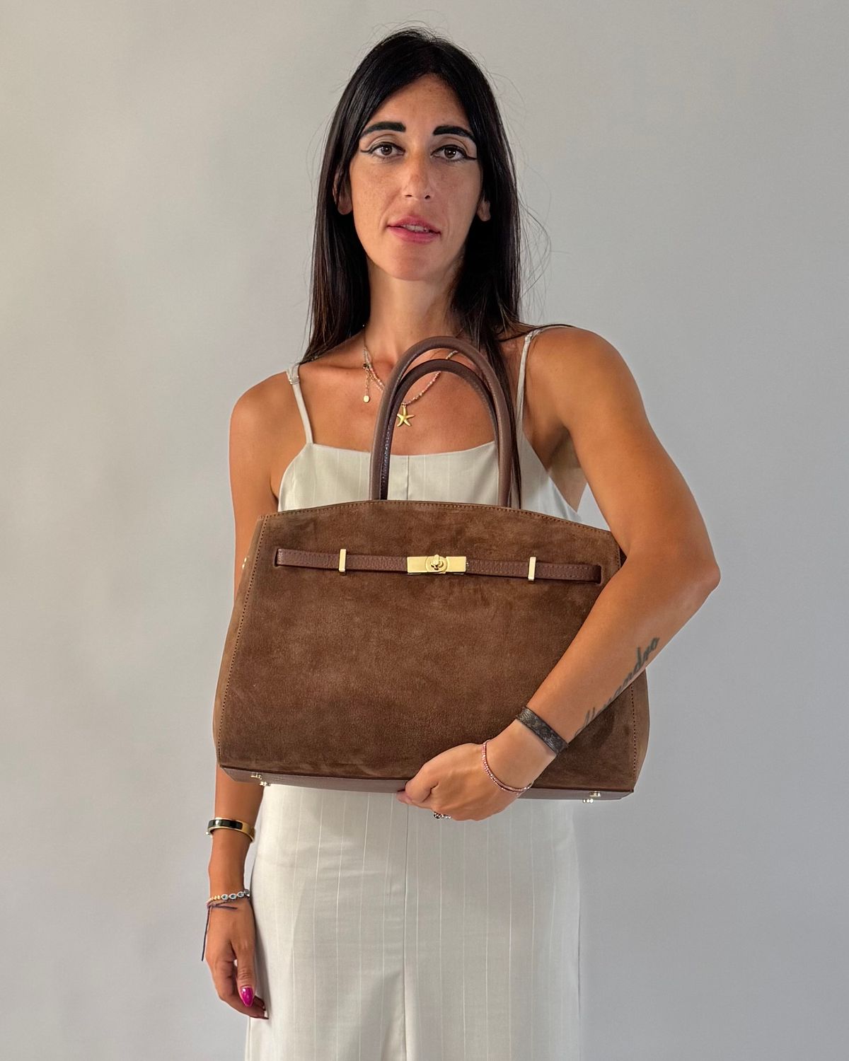 VELVET – Brown Grained and Suede Leather