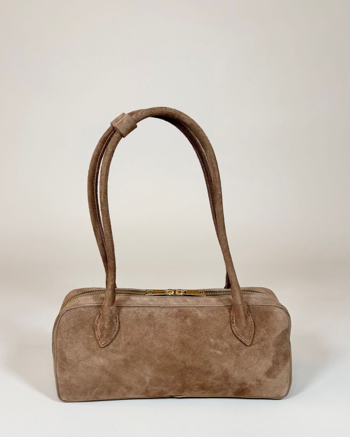 BONNIE – Taupe Suede Leather