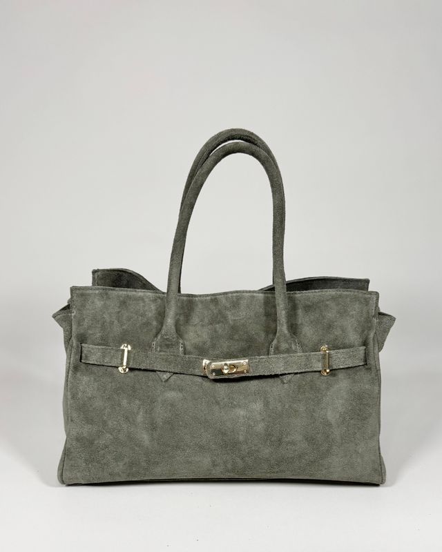 JOLIE – Olive Green Suede Leather