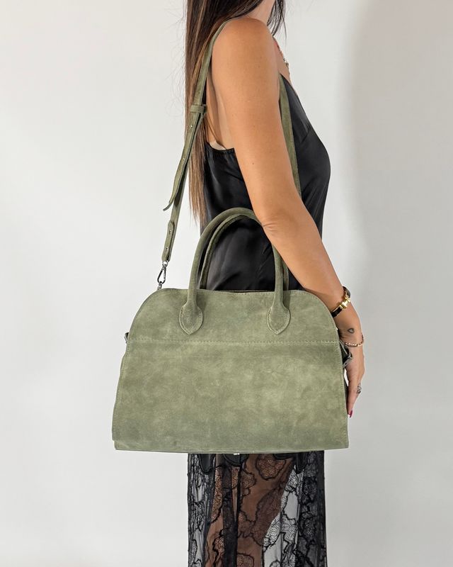 MISSÉ 37 – Olive Green Suede Leather