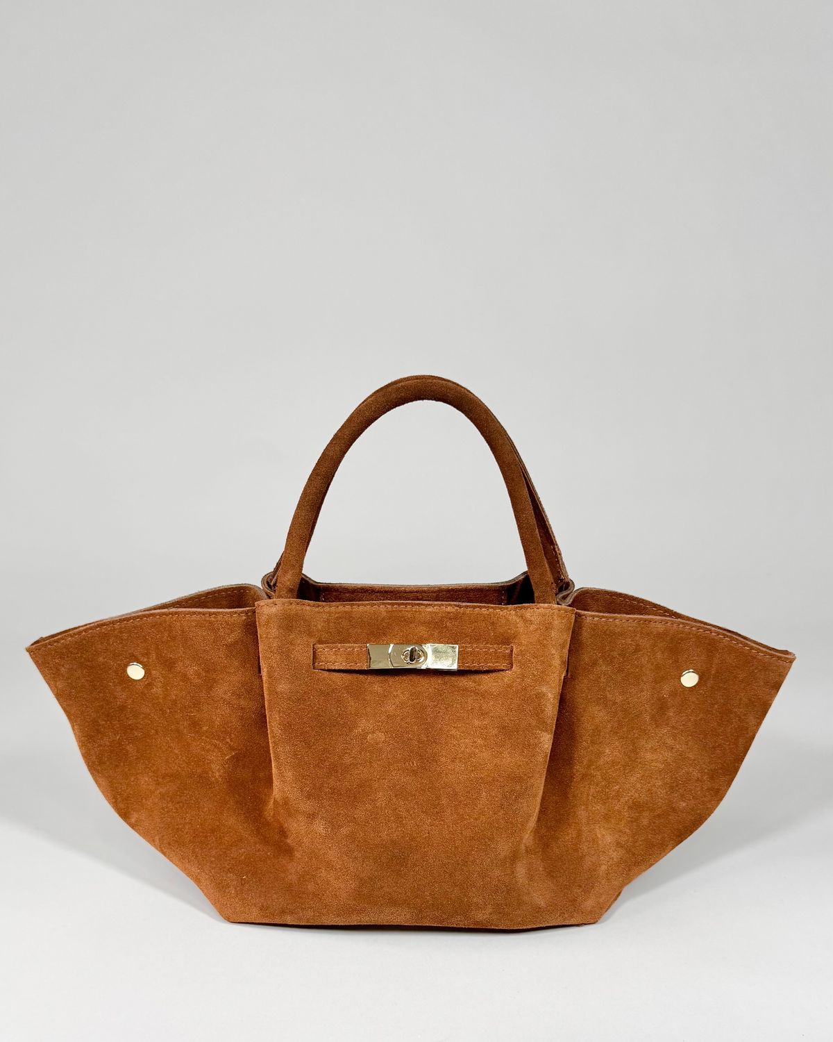 SHOPPER – Cognac Suede Leather
