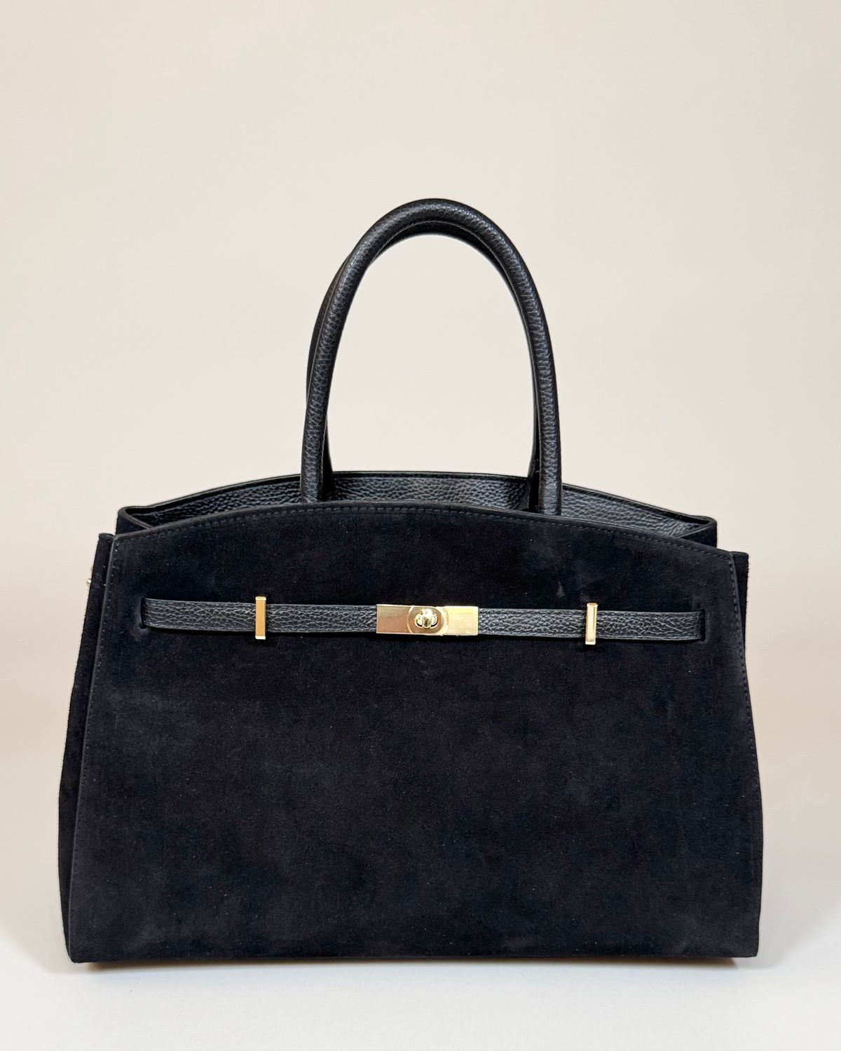 VELVET – Black Grained and Suede Leather